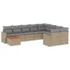 Garten-Sofagarnitur 10-tlg., modular, Poly Rattan Beige, Produktbild-Vorschau 1