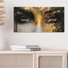 DEQORI Hybrid Leinwand Bild 60x30 cm 'Goldener Blick' Produktbild-Vorschau 4