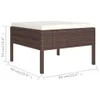 vidaXL 2 tlg. Garten Lounge Set mit Auflagen Poly Rattan Produktbild-Vorschau 7