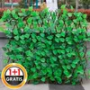 A close-up of a green artificial plant fence with a promotional overlay. Náhled obrázku produktu