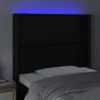 vidaXL LED Kopfteil Schwarz 103x16x118/128 cm Kunstleder Produktbild-Vorschau 4