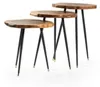 Runder Beistelltisch-Set Wohnzimmer Luxus Tische Wohnzimmer Produktbild-Vorschau 1