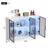 Merax Glasvitrine mit LED Beleuchtung, Kommode mit 3 Glas Produktbild-Vorschau 5