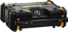 A black and yellow DeWALT radio on a gray background. Produktbild-Vorschau