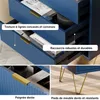 INONEFT: Mesita de noche con 2 cajones, mueble auxiliar con Vista previa de la imagen del producto 4