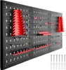 Tectake Werkzeuglochwand Jonah 3-teilig Stahl schwarz/rot Produktbild-Vorschau 1