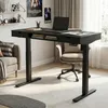 Czarne biurko elektryczne regulowane z szufladami 140x60 cm Podgląd zdjęcia produktu 8
