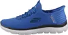 Das Bild zeigt einen blauen Freizeitschuh der von der Seite betrachtet wird. Der Schuh hat ein sportliches Design und eine robuste Sohle. Náhľad obrázku produktu