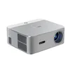 A silver and white projector is shown on a white background. Produktbild-Vorschau