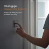 A person's hand is pressing a wall switch, with text overlayed on the image. Podgląd zdjęcia produktu