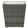 3-tlg. Bistro-Set Poly Rattan und Hartglas Grau Produktbild-Vorschau 9