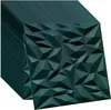 A stack of dark green 3D wall panels with a geometric design. Podgląd zdjęcia produktu