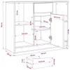 vidaXL Credenza con cassetto rovere Sonoma 101x35x76 cm Anteprima dell’immagine prodotto 8