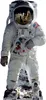 A full-body cutout of an astronaut standing on the moon, with a lunar rover and a smaller astronaut figure at the bottom. Produktbild-Vorschau