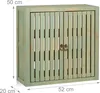 Szafka wisząca Relaxdays w stylu vintage, bambus, 2 drzwi, Podgląd zdjęcia produktu 4
