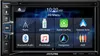 A car stereo system's touchscreen interface displaying various app icons and system information. Produktbild-Vorschau