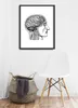 Poster - Canvas - Leinwand - 29,7 cm x 42 cm - Gehirn Produktbild-Vorschau 2