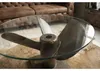 Ronde salontafel ALUMIA 70 cm gehard glas en aluminium Productafbeelding-voorbeeld 4