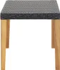 vidaXL Gartenbank 120 cm Schwarz Poly Rattan und Massivholz Produktbild-Vorschau 2