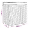 vidaXL Wäschekorb mit 2 Fächern Schwarz 53x35x57 cm Poly Produktbild-Vorschau 8