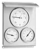 Wetterstation, analog aus Edelstahl, für innen und außen, Produktbild-Vorschau 1