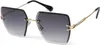styleBREAKER Damen Sonnenbrille ohne Rahmen mit eckigen Produktbild-Vorschau 1