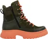 A single green and orange lace-up boot is shown against a white background. Produktbild-Vorschau