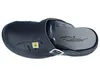 A top-down view of a black clog-style safety shoe. Produktbild-Vorschau