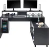 Gaming-Eckschreibtisch - Schwarz matt - 160 x 70 cm - inkl. Produktbild-Vorschau 3