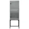 Beistellschrank mit Glastür Betongrau 35x37x100 cm Produktbild-Vorschau 5