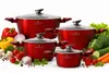Batterie de cuisine Edenberg 8 pièces, rouge | avec Voir les images du produit 1