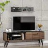 HOMIDEA Nora: mobile TV basso, mobile TV, parete TV con Anteprima dell’immagine prodotto 1