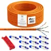 ARLI Cat7 Verlegekabel 100 m + 10x RJ45 Netzwerkstecker Produktbild-Vorschau 1