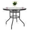 Bistrotisch Metalltisch mit Glasplatte Gartentisch mit Produktbild-Vorschau 3