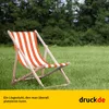 Chaise longue - à larges rayures - orange - pliable - en Voir les images du produit 4