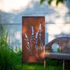 Paravento da Giardino in Acciaio Arrugginito « Quattro Fili Anteprima dell’immagine prodotto 3