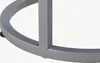 A close-up view of the base of a table or stool, showing the metal frame and a small black foot. Anteprima dell’immagine prodotto