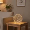 Relaxdays LED Dekokugel, batteriebetrieben, Drahtkugel, Produktbild-Vorschau 2