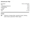 Nutritional information and ingredients list for a food product. Produktbild-Vorschau