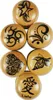 com-four® stempelset, bestaande uit 6 stempels, met houten Productafbeelding-voorbeeld 1