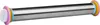 A stainless steel rolling pin with adjustable thickness rings on a white background. Produktbild-Vorschau