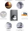 A collage of images showcasing a motion sensor with various features and installation options. Podgląd zdjęcia produktu
