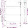vidaXL Gartentor Schwarz 85 x 125 cm Pulverbeschichteter Produktbild-Vorschau 8