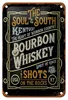 Blechschild Spruch 12x18cm Bourbon Whiskey shots on rocks Produktbild-Vorschau 1