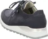 A side view of a blue women's sneaker with a white and silver sole. Náhľad obrázku produktu