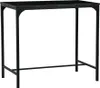 A black bar table with a dark marble top and metal legs, isolated on a white background. Náhled obrázku produktu
