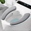 WC-Sitzbezug, Plüsch, weich, dick, warm, waschbar, 2 Stück, Produktbild-Vorschau 2