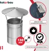 KOTARBAU® Komínová krytina z nerezové oceli ø 180 mm Náhled obrázku produktu 7