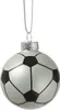 Weihnachtsbaumschmuck Fußball - Christbaumschmuck - Glas - D: 5,6cm - schwarz, weiß Produktbild-Vorschau