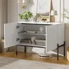 Moderní komoda s prohnutým designem a kovovými nohami, Náhled obrázku produktu 6